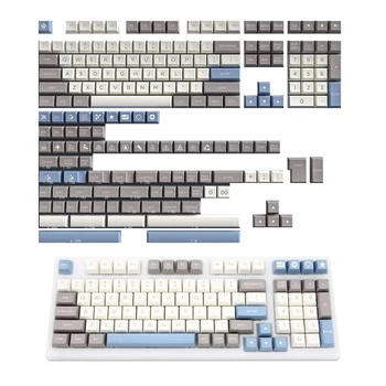 Набор клавишных Колпачков GHOSTJUDGES KPREPUBLIC WM Elegant Grey PBT с двойной подсветкой OSA Profile для MX Stem Эргономичная Клавиатура Keycaps 60 8