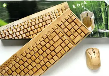 новый набор бамбуковой клавиатуры и мыши за 19 лет, беспроводная ультратонкая бамбуковая клавиатура и мышь