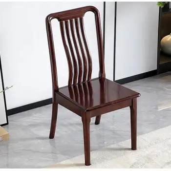 Обеденный стул из орехового дерева, новый китайский обеденный стул из массива дерева, книжный стул, роскошное домашнее кресло для спальни со спинкой, офисный стул для кабинета