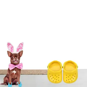 Обувь для собак с дышащей сеткой, креативная обувь для щенков, для маленьких собак, кошек, противоскользящие сандалии для чихуахуа Ярких цветов, для фотосъемки