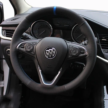 Оплетка крышки рулевого колеса автомобиля из Натуральной Кожи Для Buick envision 2021Verano Regal крышка рулевого колеса ручной работы 2015-2020