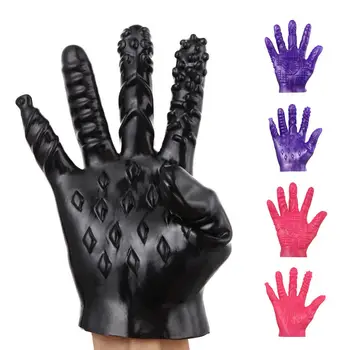 Перчатки для мастурбации на 5 пальцев, эротический массаж, флирт, секс-игрушка для взрослых, для мужчин, для женщин, горячие