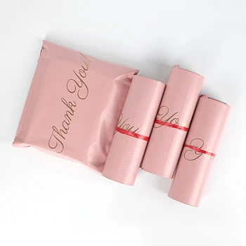 Подарочный пакет 10шт 6 размеров, розовый пластиковый конверт для доставки, водонепроницаемые почтовые пакеты, логистическая курьерская сумка, экспресс-посылка