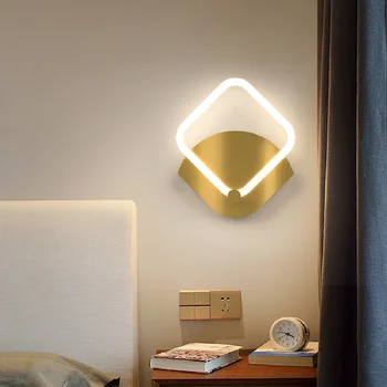 Современные светодиодные настенные светильники лампа для спальни гостиной коридора home deco 90-260 В прикроватный настенный светильник бра светильники бесплатная почта