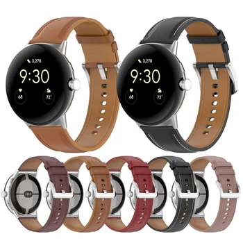 Устойчивый к поту ремешок для умных часов, подходящий для умных часов Google Pixel, водонепроницаемый Регулируемый браслет, спортивный кожаный браслет, прочный