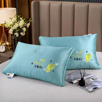 Хлопчатобумажные атласные бархатные подушки для пятизвездочных отелей, товары для дома, подушки для защиты шеи, оздоровительные подушки для сна